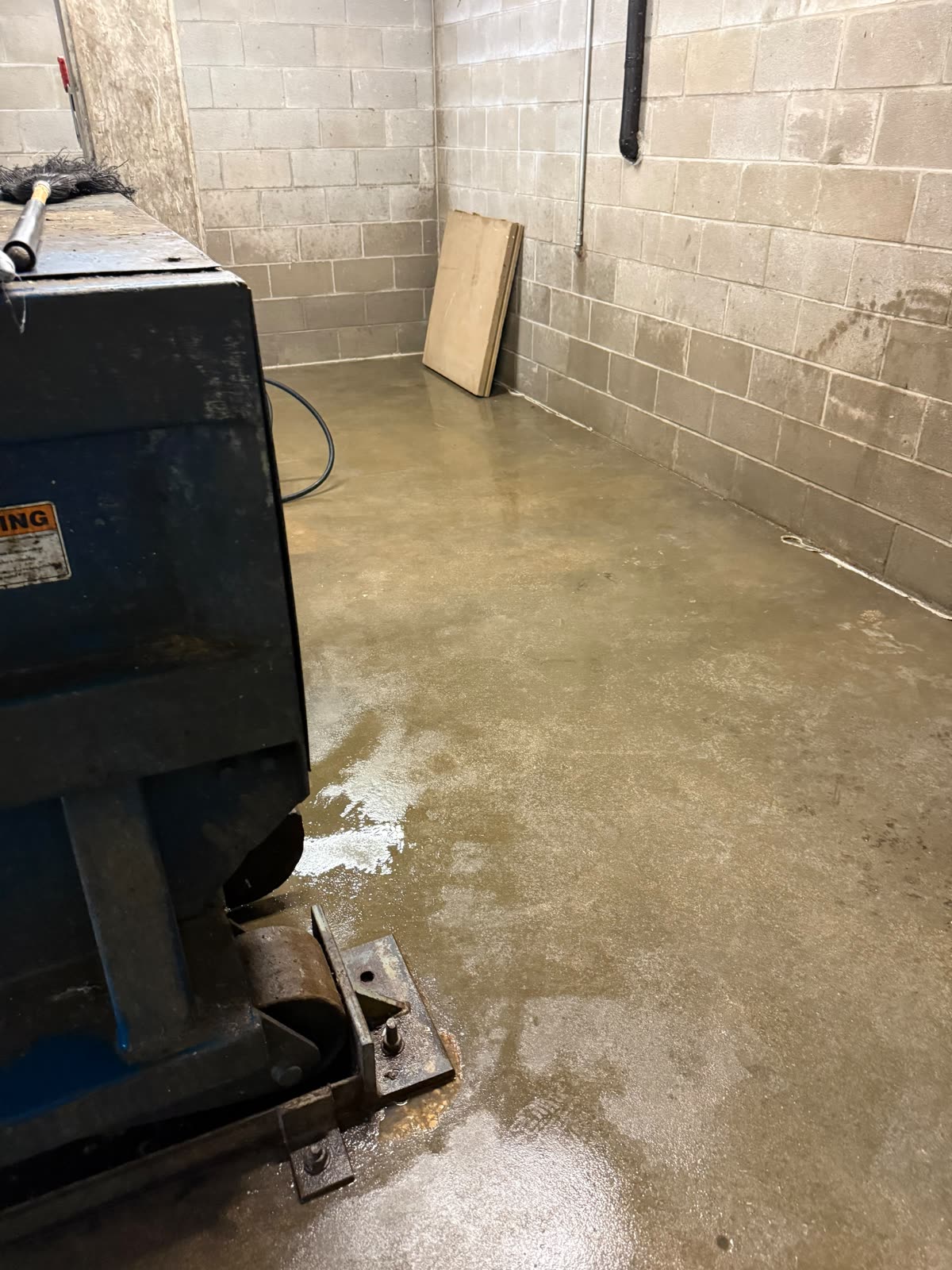 Same back-of-house floor clean after floor cleaning