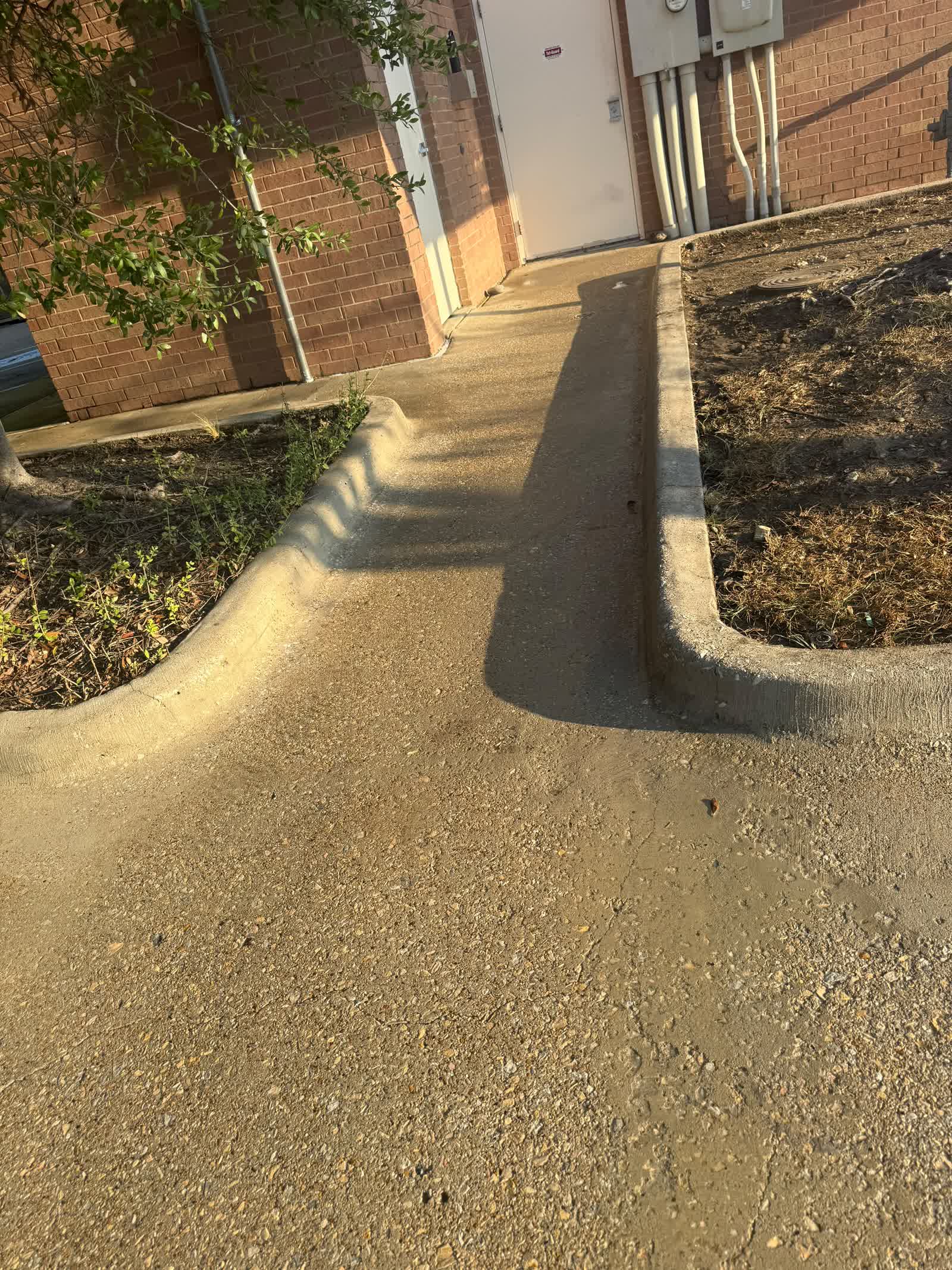 Commercial access floor before pressure washing